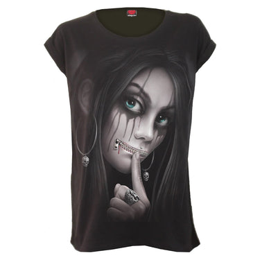 zipper mouth shirt